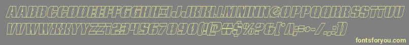 frombondwithloveoutital Font – Yellow Fonts on Gray Background