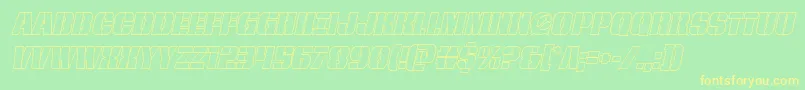 frombondwithloveoutital Font – Yellow Fonts on Green Background