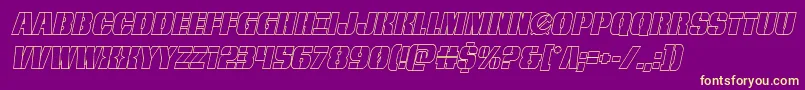 frombondwithloveoutital Font – Yellow Fonts on Purple Background