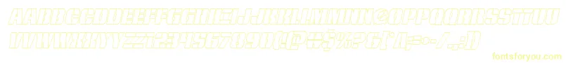 frombondwithloveoutital Font – Yellow Fonts on White Background