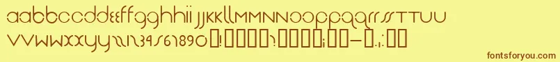 Drg Font – Brown Fonts on Yellow Background