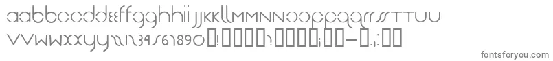 Drg-fontti – harmaat kirjasimet valkoisella taustalla