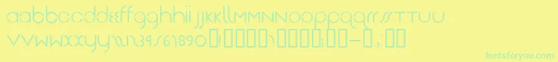 Drg Font – Green Fonts on Yellow Background