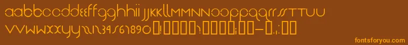 Drg Font – Orange Fonts on Brown Background