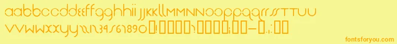 Drg Font – Orange Fonts on Yellow Background