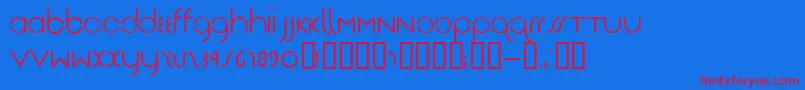 Drg Font – Red Fonts on Blue Background