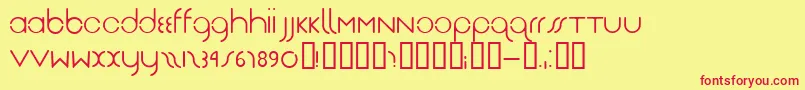 Drg Font – Red Fonts on Yellow Background