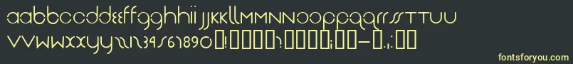 Drg Font – Yellow Fonts on Black Background