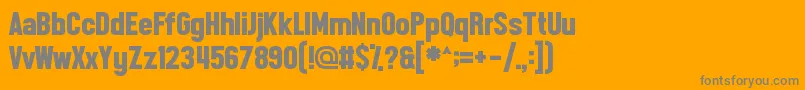 Front Page Neue Font – Gray Fonts on Orange Background