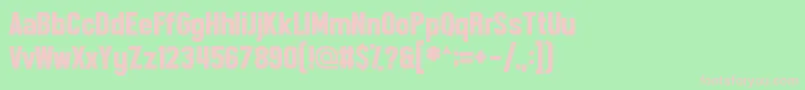 Front Page Neue Font – Pink Fonts on Green Background