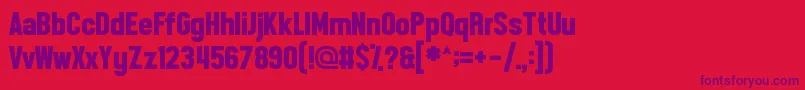 Front Page Neue Font – Purple Fonts on Red Background