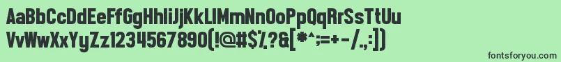 Front Page News Font – Black Fonts on Green Background