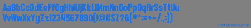 Front Page News Font – Blue Fonts on Gray Background