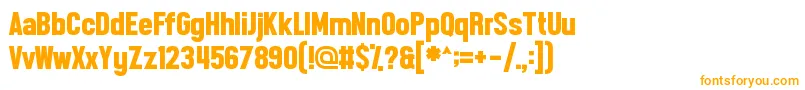 Front Page News Font – Orange Fonts on White Background