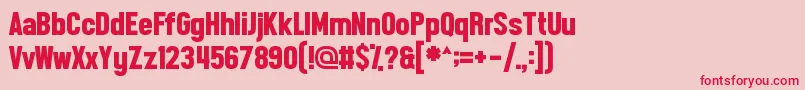 Front Page News Font – Red Fonts on Pink Background