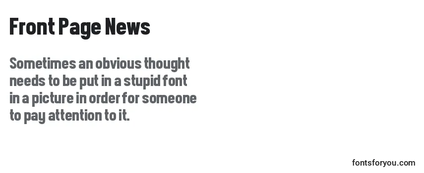 Front Page News Font