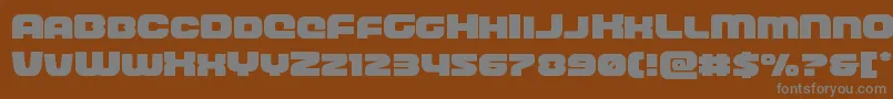 frontrunner Font – Gray Fonts on Brown Background