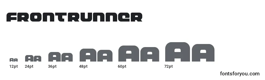 Размеры шрифта Frontrunner
