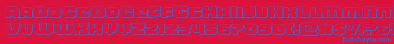 frontrunner3d Font – Blue Fonts on Red Background