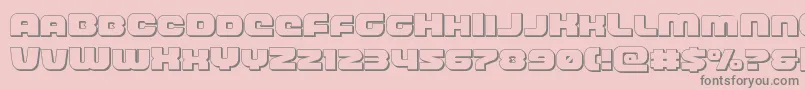 frontrunner3d Font – Gray Fonts on Pink Background