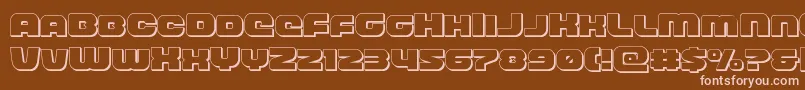 frontrunner3d Font – Pink Fonts on Brown Background