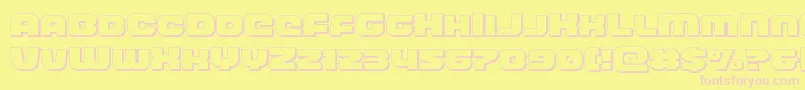 frontrunner3d Font – Pink Fonts on Yellow Background