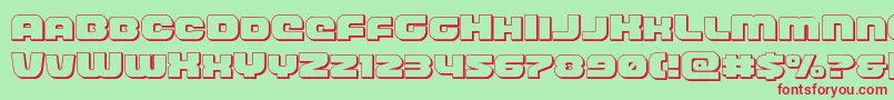 frontrunner3d Font – Red Fonts on Green Background