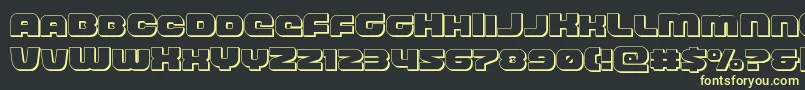 frontrunner3d Font – Yellow Fonts on Black Background