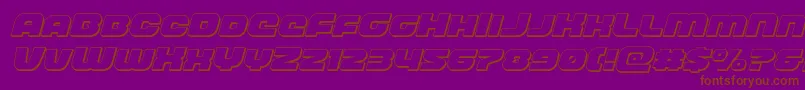 frontrunner3dital Font – Brown Fonts on Purple Background