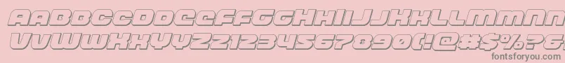 frontrunner3dital Font – Gray Fonts on Pink Background