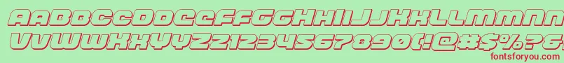 frontrunner3dital Font – Red Fonts on Green Background