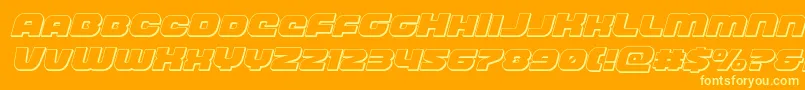 frontrunner3dital Font – Yellow Fonts on Orange Background