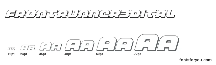 Размеры шрифта Frontrunner3dital