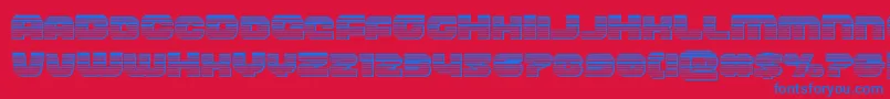 frontrunnerchrome Font – Blue Fonts on Red Background