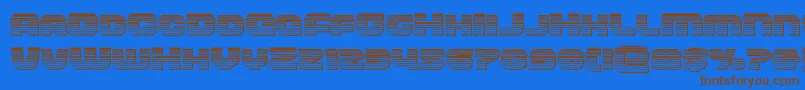 frontrunnerchrome Font – Brown Fonts on Blue Background