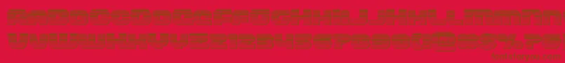 frontrunnerchrome Font – Brown Fonts on Red Background