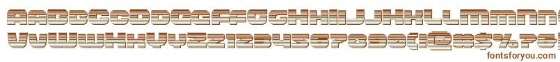 フォントfrontrunnerchrome – 白い背景に茶色のフォント