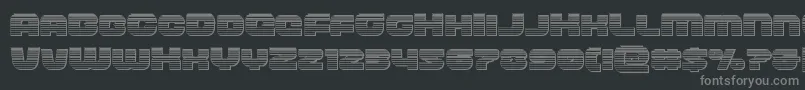 frontrunnerchrome Font – Gray Fonts on Black Background