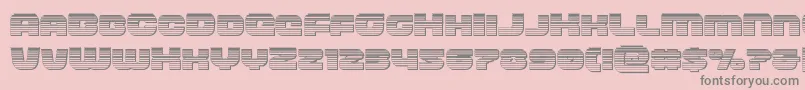 frontrunnerchrome Font – Gray Fonts on Pink Background