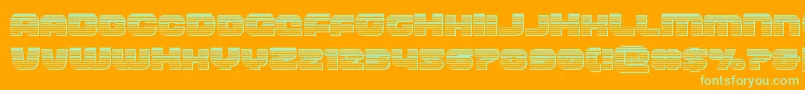 frontrunnerchrome Font – Green Fonts on Orange Background