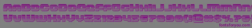 Czcionka frontrunnerchrome – fioletowe czcionki na szarym tle