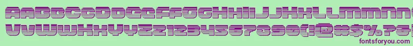 frontrunnerchrome Font – Purple Fonts on Green Background