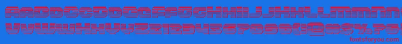frontrunnerchrome Font – Red Fonts on Blue Background