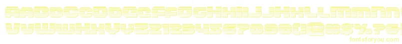 Czcionka frontrunnerchrome – żółte czcionki