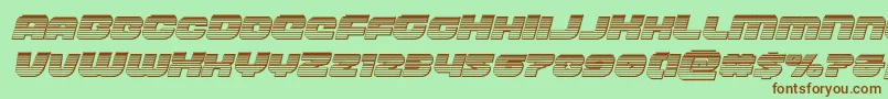 frontrunnerchromeital Font – Brown Fonts on Green Background