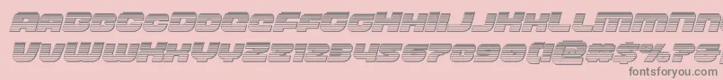 frontrunnerchromeital Font – Gray Fonts on Pink Background