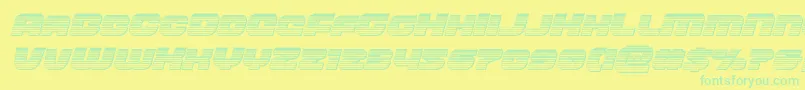 frontrunnerchromeital Font – Green Fonts on Yellow Background