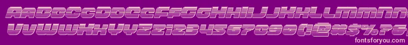frontrunnerchromeital Font – Pink Fonts on Purple Background