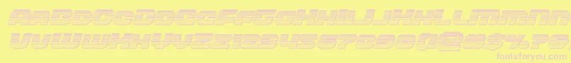 frontrunnerchromeital Font – Pink Fonts on Yellow Background