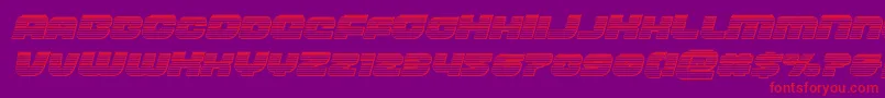 frontrunnerchromeital Font – Red Fonts on Purple Background